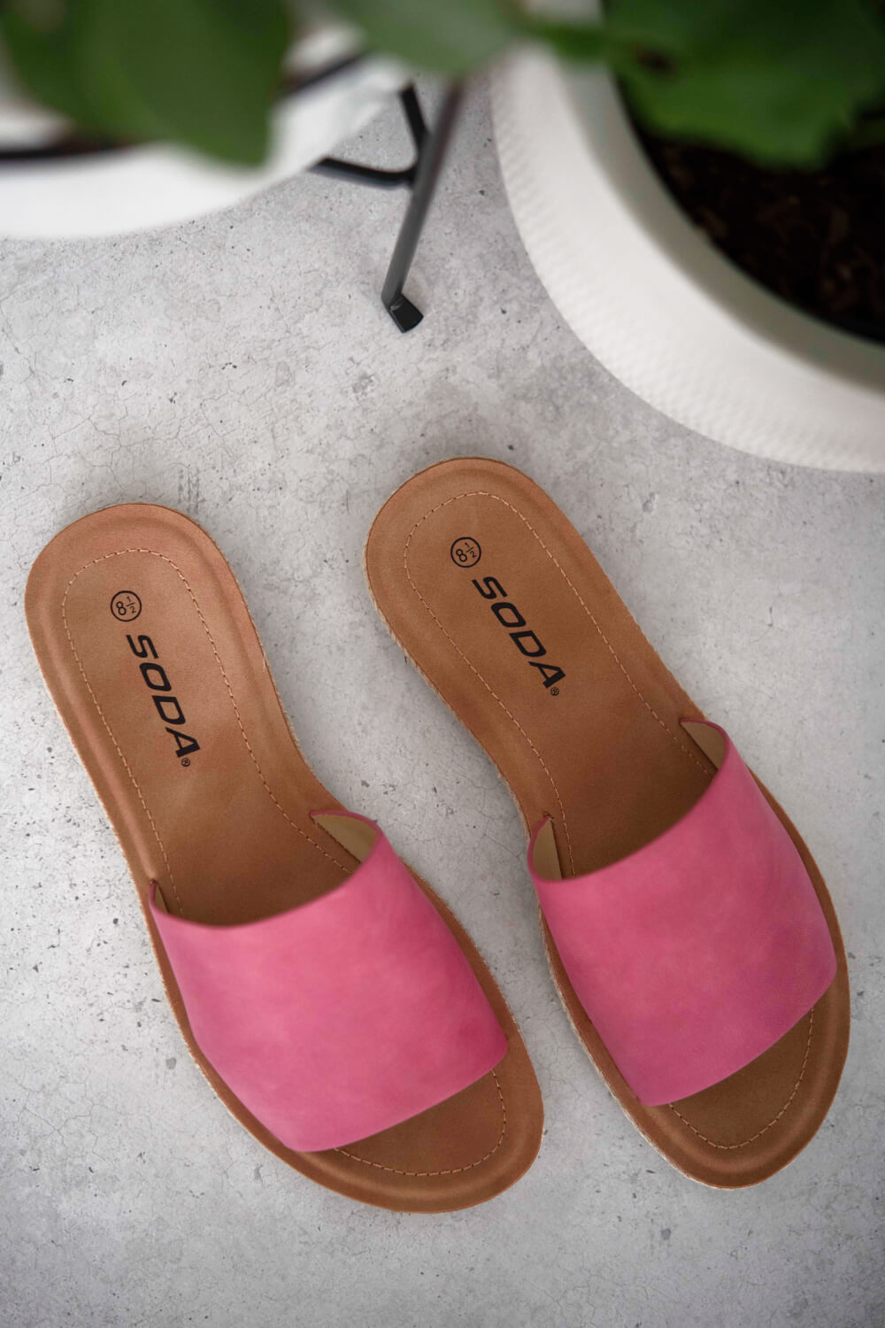 SODA Good Karma Open-Toe Espadrille Slides -