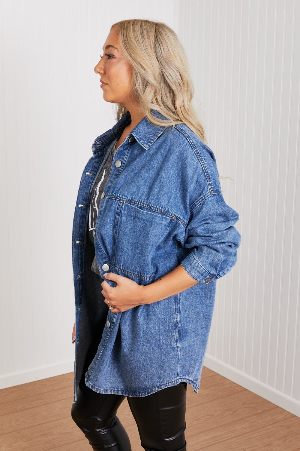 RISEN Jessica Denim Shacket -