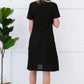P & Rose Full Size Majestically Yours Eyelet Square Neck Dress -