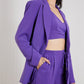 GeeGee Wall Street Bra, Blazer, and Pants Set in Purple -