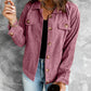 Corduroy Long Sleeve Jacket - Pink / S