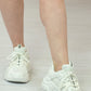 Berness Running Late Chunky Sole Athletic Sneakers in White -