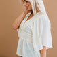 Mittoshop R.S.V.P. Flare Sleeve Peplum Blouse -