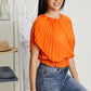 Glam Positively Glowing Pleated Smock Waist Top -