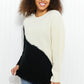 CY Fashion Half-and-Half Color Block Sweater -