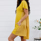 Davi & Dani Greater Good Half-Button Mini Dress -