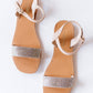 DDK The Extra Mile Rhinestone Sandals in Nude -
