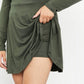 White Birch Wandering the Woods Full Size Mini Dress with Built-In Shorts -