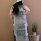 ODDI Amazingly Artistic Patchwork Print Chambray Dress -