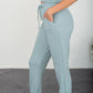 SHOPIRISBASIC Let's Do This Bustier and Joggers Lounge Set in Sage Green -