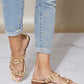 Cape Robbin Never Too Late Studded Strappy Slide-On Sandals -