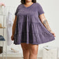 Sew In Love Breathtaking Views Tiered Mini Dress in Navy -