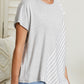 Sew In Love Spoonful of Sugar Striped Color Block Tee in Grey -
