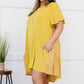 Davi & Dani Greater Good Half-Button Mini Dress -