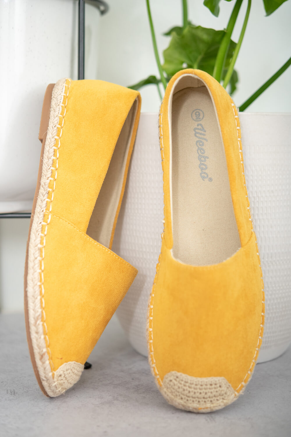 WeeBoo In Step Espadrille Slip-On Flats in Yellow -