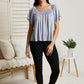 White Birch Fifth and Broadway Flutter Sleeve Top - Purple / 2XL