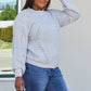 Sew In Love Full Size Openwork Rib-Knit Sweater -