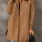 Snap Down Side Slit Jacket with Pockets -