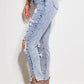 Kancan Taylor High Rise Distressed Mom Jeans -