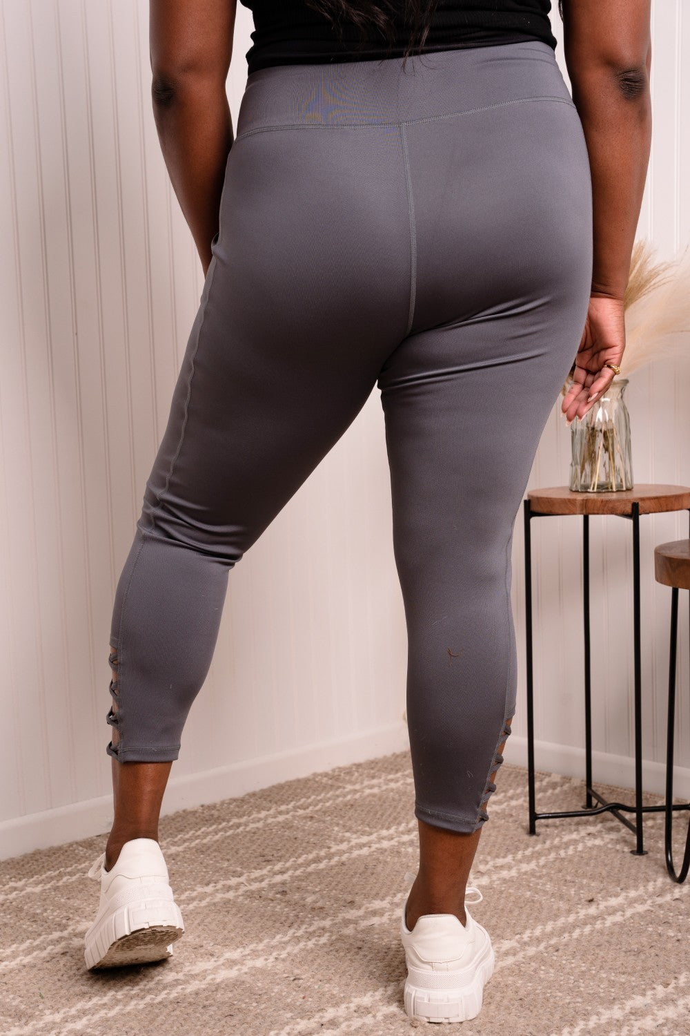 Yelete Full Size Crisscross Elastic Waistband Yoga Leggings -