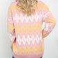Petal Dew Argyle Button Front Dropped Shoulder Cardigan -