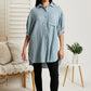 GeeGee La La Land Gauze Button-Up Tunic in Sage -