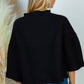 White Birch Full Size Horizontal-Ribbing Sweater in Black -