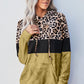 Leopard Color Block Hoodie -