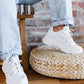 Berness Running Late Chunky Sole Athletic Sneakers in White -