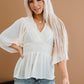 Mittoshop R.S.V.P. Flare Sleeve Peplum Blouse -