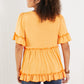 Hailey & Co Our Song Ruffled Babydoll Top -