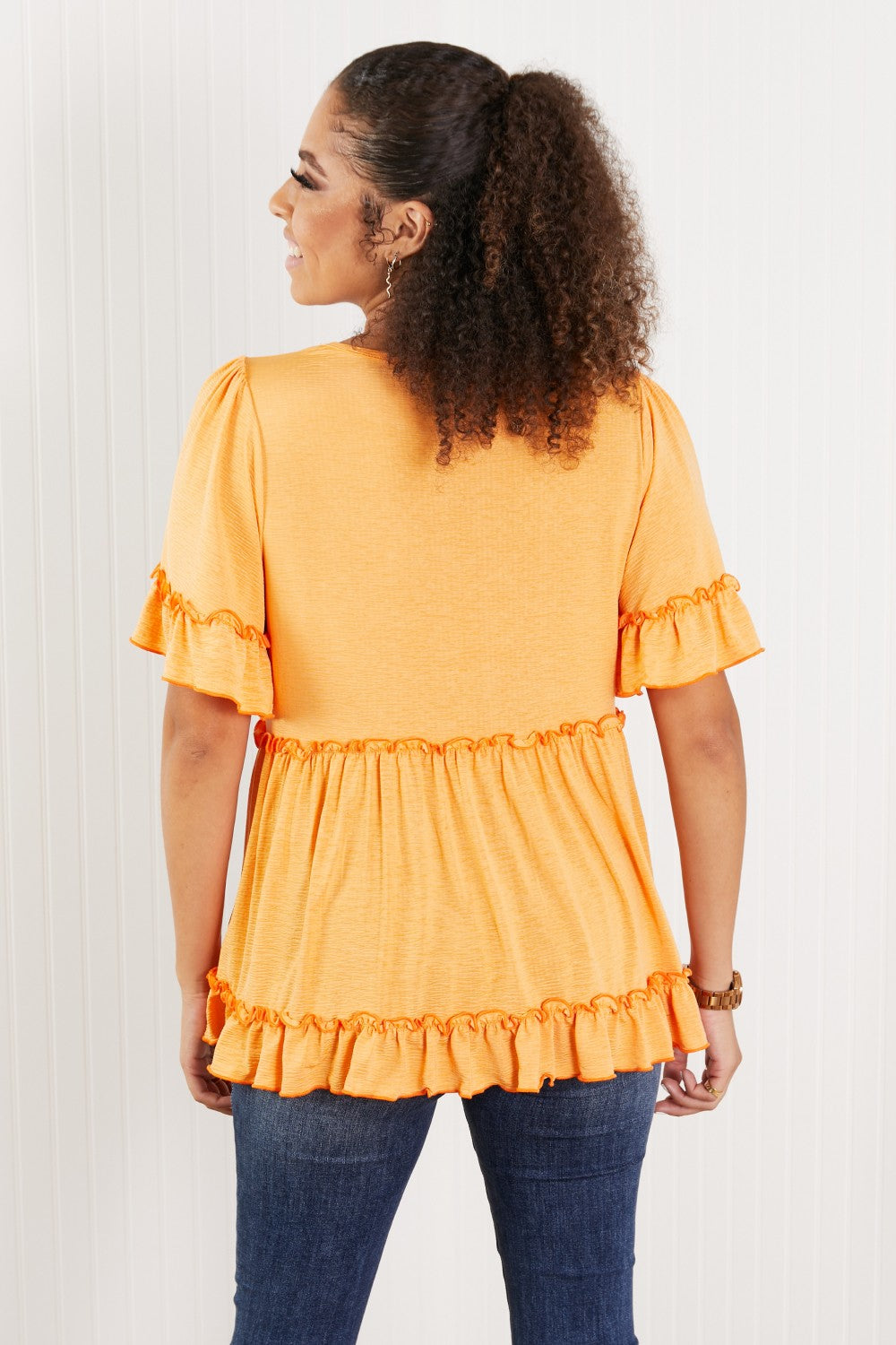 Hailey & Co Our Song Ruffled Babydoll Top -