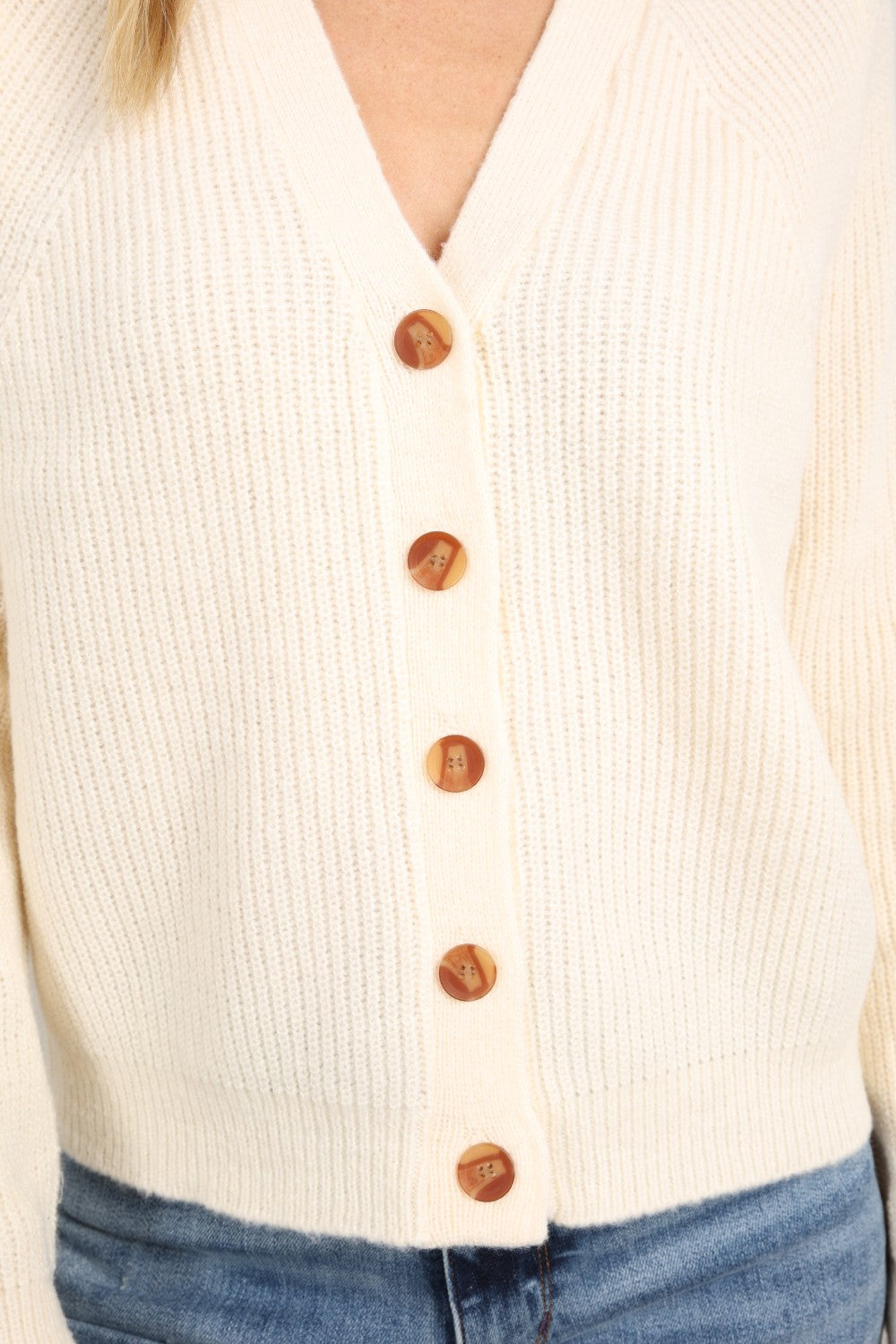 Heimish Full Size Button Front Ribbed Cardigan -