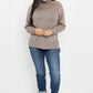 Emerald Collection Northwest Full Size Ribbed Detail Turtleneck Sweater -