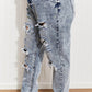 Kancan Taylor High Rise Distressed Mom Jeans -