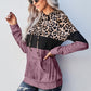 Leopard Color Block Hoodie -