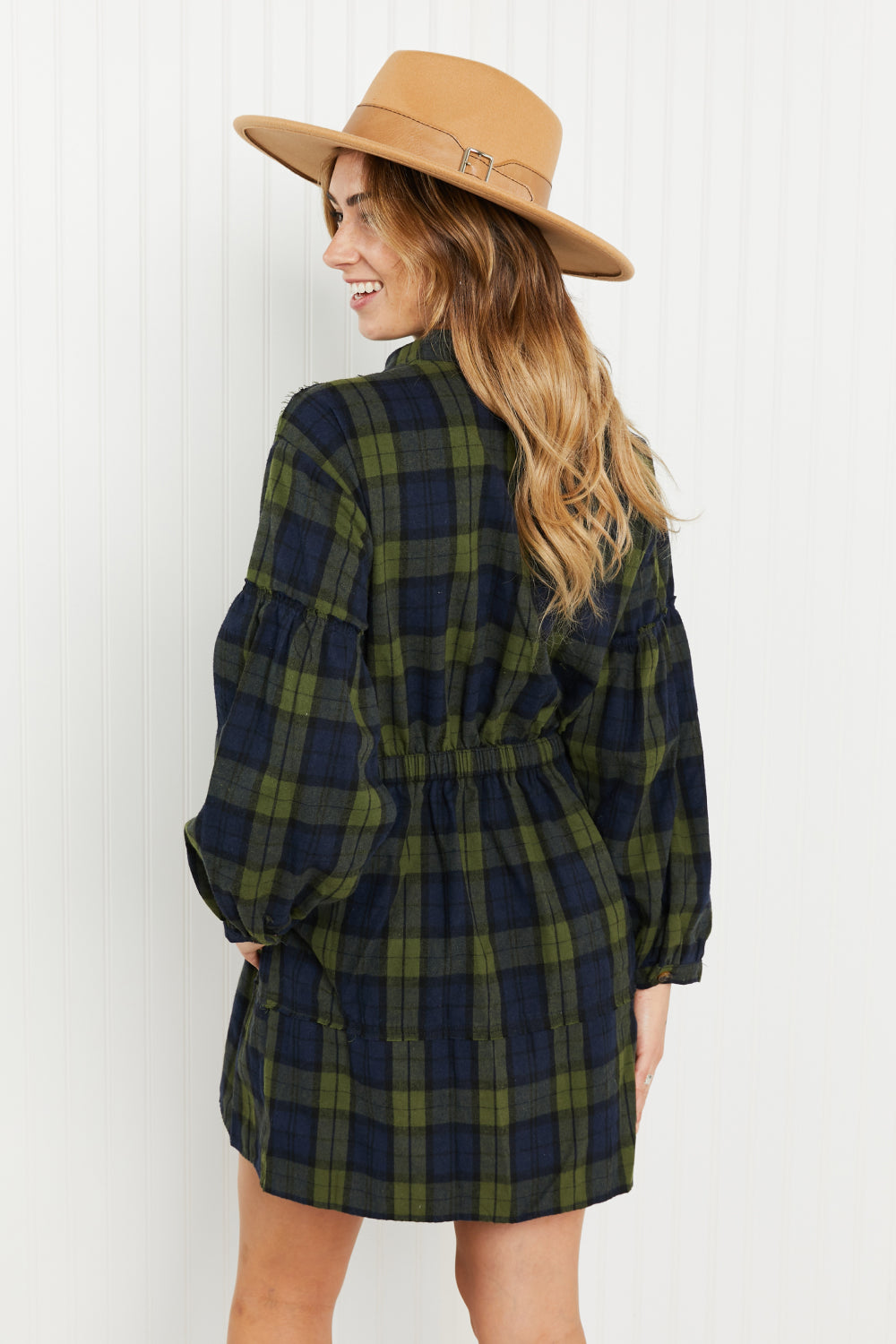 Davi & Dani Make an Entrance Full Size Button Front Shirt Dress -