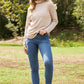 CY Fashion Since When Full SIze Striped Long Sleeve Turtleneck Top -