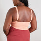 White Birch Sense of It All Cropped V-Neck Tank Top in Coral -