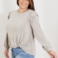CY Fashion Addicted to You Ruffle Shoulder Top -
