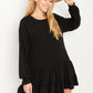 Emerald Gather Together Full Size Babydoll Tiered Drop-Waist Dress -