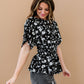 ODDI Garden Stroll Floral Peplum Blouse -