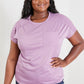 Sew In Love Stay and Chat Love Pocket Tee in Plum -