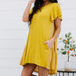 Davi & Dani Greater Good Half-Button Mini Dress -