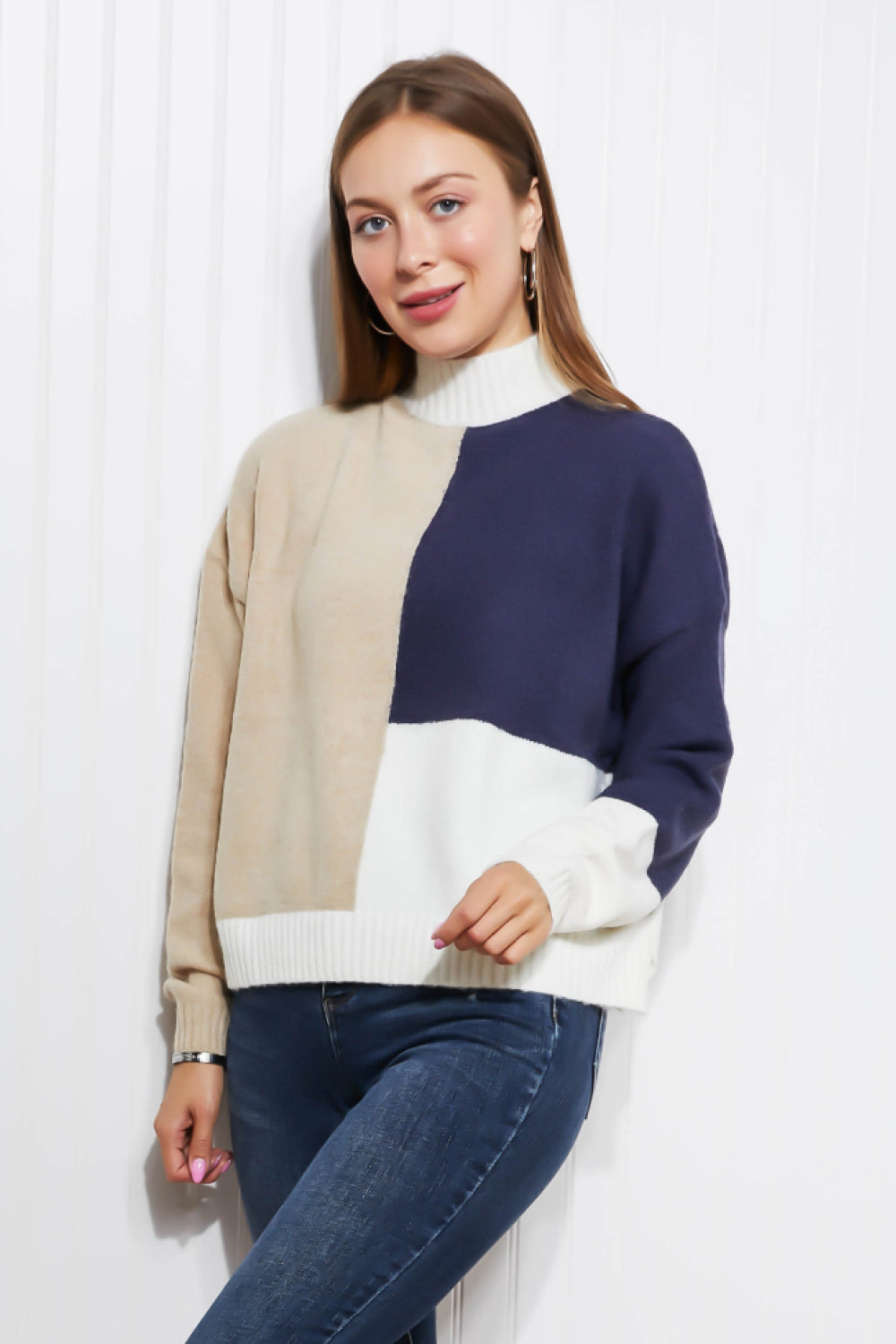 HYFVE Straight-A Student Color Block Sweater -