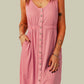 Sleeveless Button Down Mini Dress -