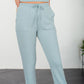 SHOPIRISBASIC Let's Do This Bustier and Joggers Lounge Set in Sage Green -