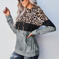 Leopard Color Block Hoodie -