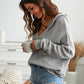 Zip-Up Distressed Hooded Cardigan -