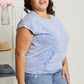 Sew In Love See You Around Acid Wash Pocket Tee in Denim -